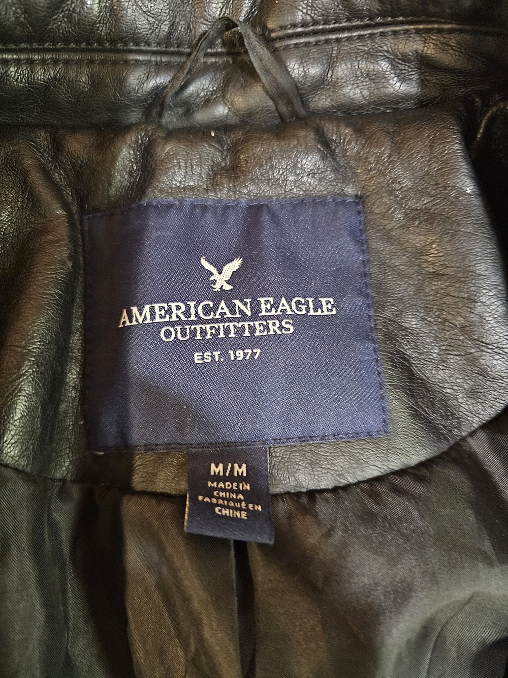 Women's Medium American Eagle Outfitters Black Leather Jacket